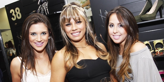 Cíntia Alvin, Eliane Faria e Janaine Lima no lançamento da nova coleção da Pulo do Gato